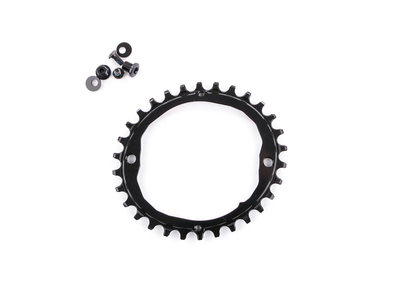 ABSOLUTE BLACK Chainring oval 1-speed LK 104 | narrow wide black