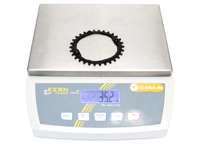 ABSOLUTE BLACK Chainring oval 1-speed BCD 104 | narrow wide black 34 Teeth