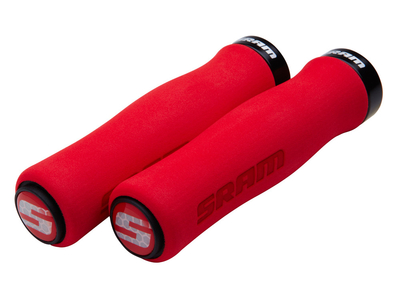 SRAM Grips Contoured Locking Grips Foam rot | schwarz