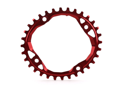 ABSOLUTE BLACK Chainring oval 1-speed BCD 104 narrow wide | red 32 Teeth