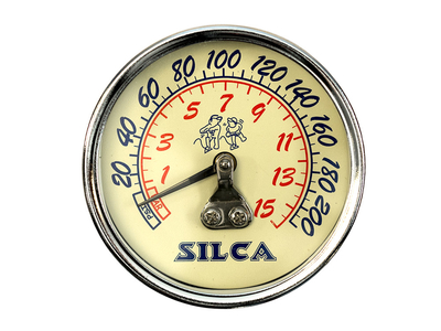 SILCA Manometer für Standluftpumpe Pista + Superpista | 210psi weiß