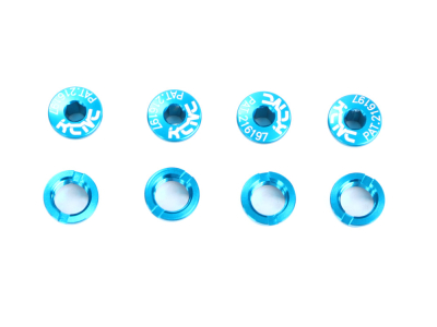 KCNC Kettenblattschrauben MTB 1-fach Aluminium | M8,0 x 6,5 mm blau