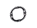 ABSOLUTE BLACK Chainring oval 1-speed BCD 104 | narrow wide black 36 Teeth