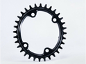 GARBARUK Chainring Melon oval 1-speed narrow-wide BCD 96 Shimano XT-M8000 Crank 34 Teeth black