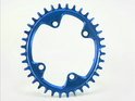 GARBARUK Chainring Melon oval 1-speed narrow-wide BCD 96 Shimano XT-M8000 Crank 34 Teeth blue