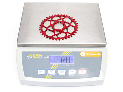 ABSOLUTE BLACK Chainring Direct Mount oval BOOST 148 | 1-speed narrow wide SRAM Crank | red 34 Teeth