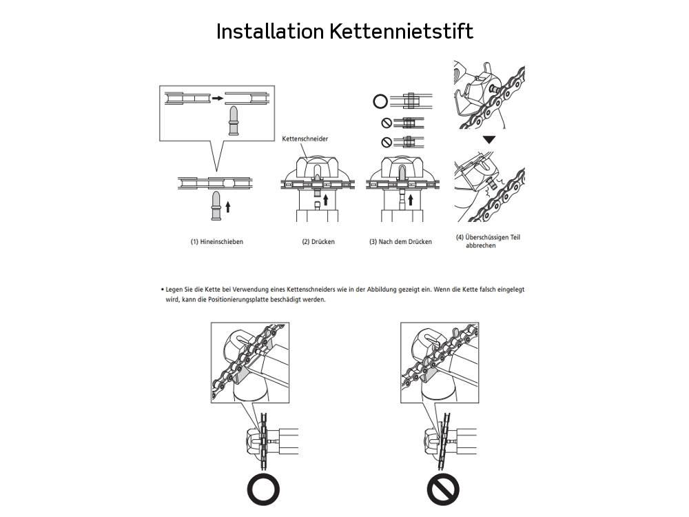 Shimano Kettennietstift 9-fach Ketten 3x Chain connecting pin 9s Y-06998030