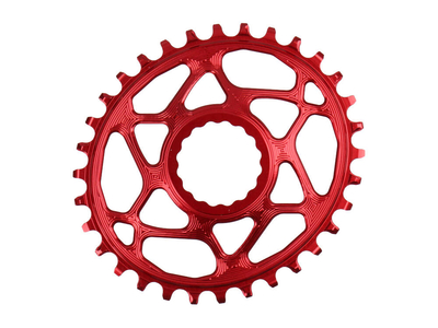 ABSOLUTE BLACK Chainring Direct Mount oval for Race Face Cinch Crank | red