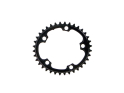 ABSOLUTE BLACK Chainring Road Oval 2X BCD 110/5 | black inner Ring 38 Teeth