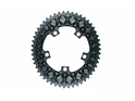 ABSOLUTE BLACK Chainring Road Oval 2X BCD 110/5 | grey outer Ring