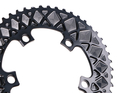 ABSOLUTE BLACK Chainring Road Oval 2X BCD 110/5 | grey outer Ring