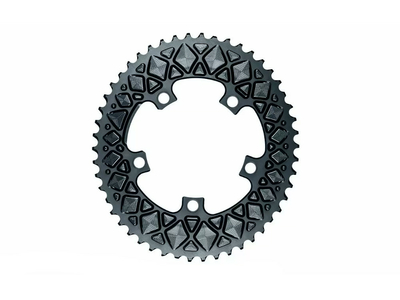 ABSOLUTE BLACK Chainring Road Oval 2X BCD 110/5 | grey 50 Teeth