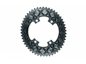 ABSOLUTE BLACK Chainring Road Oval 2X BCD 110/4 asymmetric | grey outer Ring 50 Teeth
